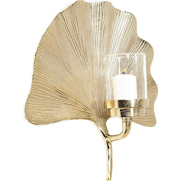 Kare Design Wandkerzenhalter Ginkgo Blatt, gold, 45cm, Wandaccessoire, Kerzenhalter im Sale
